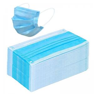 China Blue Disposable Civilian Masks Stereo Cutting Workmanship For Comfortable Wear wholesale
