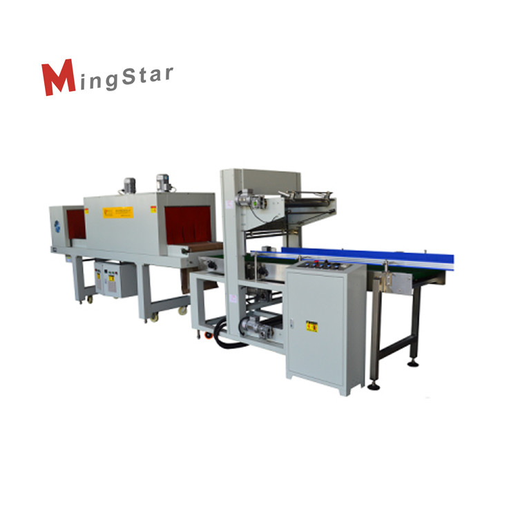 China 600BPH Shrink Wrapping Bottle Packing Machine With Film Cutting Function wholesale