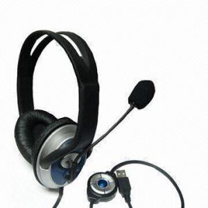 China 2.1 Channel Headphone with Microphone, USB Plug, Stero Sound and Speaker On/Off wholesale