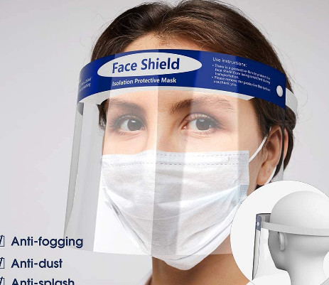 China Splash Proof Disposable Face Shield Non Toxic Tasteless With Elastic Band wholesale