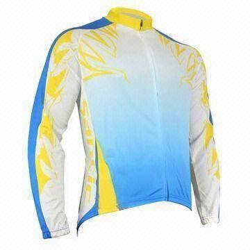 China Bicycle jersey with full zipper beautiful screen print wholesale