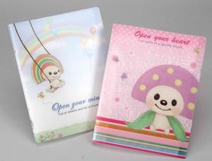 China Customized Notepad Printing Type Plastic PET Paperback Diary Notebook with 3D Lenticular Cover wholesale