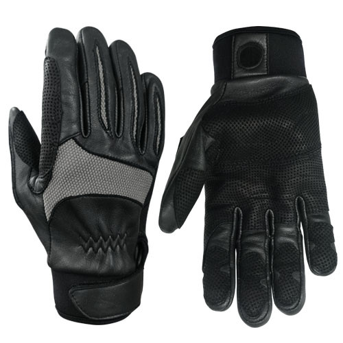 China Hysafety Black Goatskin Rappel Gloves Tactical Rope Rescue Gloves wholesale