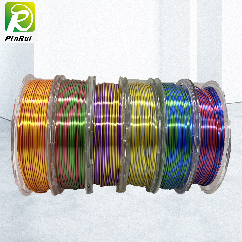 China 1.75mm / 3.0mm Silk Dual Color Filament , Two Colors 3d Printer Filament wholesale