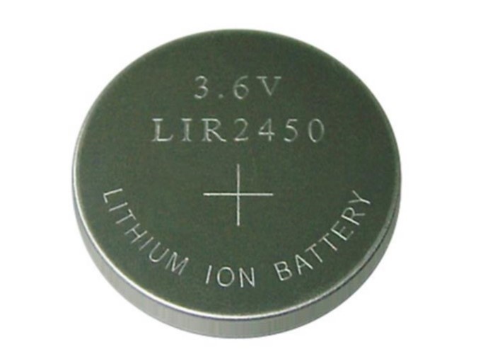 China Professional  Li Ion Button Cell LIR2450 120mAh For Smart Wearable Device wholesale