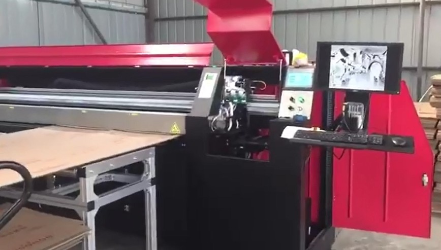 China Transmission Belt Cardboard Box Digital Inkjet Printer With 8 Heads wholesale
