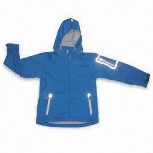 China Children's All Weather Rain Jacket with 94% Polyester/6% Spandex Lining and Laser Cut Pockets wholesale