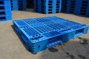 China Blue Double Sided Stackable Plastic Pallets 20.5kg For Warehouse Storage wholesale