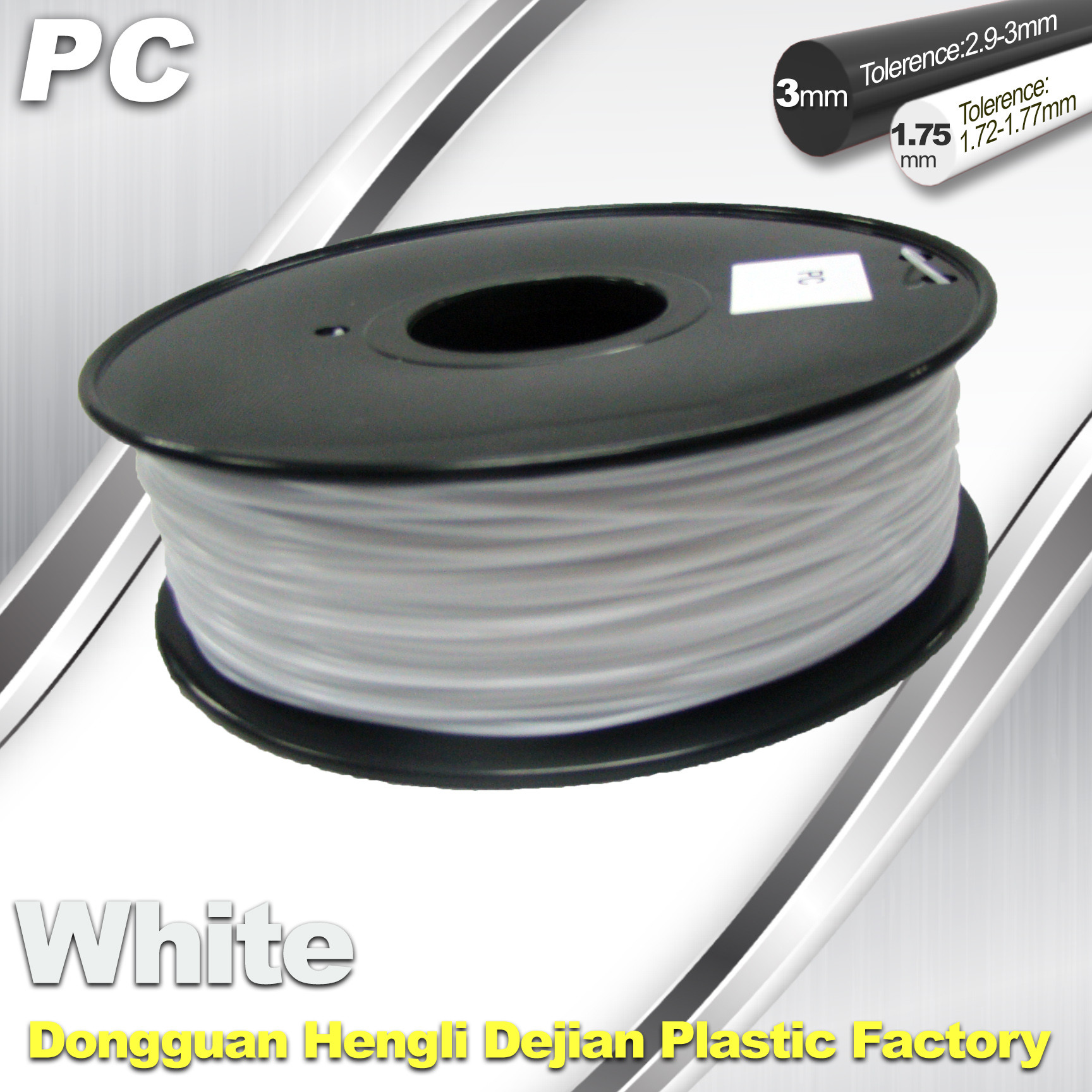 China PC Filament for  1.75mm / 3.0mm Filament 1.3 Kg / Roll wholesale