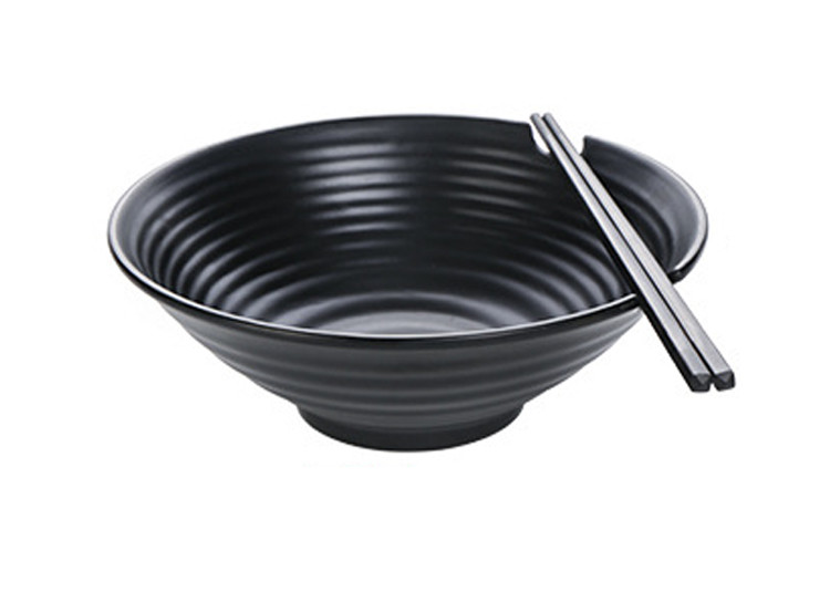 China Frosted Effects Black Melamine Serving Bowl Smooth Surface Easy To Clean wholesale