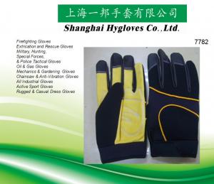 China EN 388 2122 CE High Abrasion Mechanics Wear Gloves Leather Palm wholesale