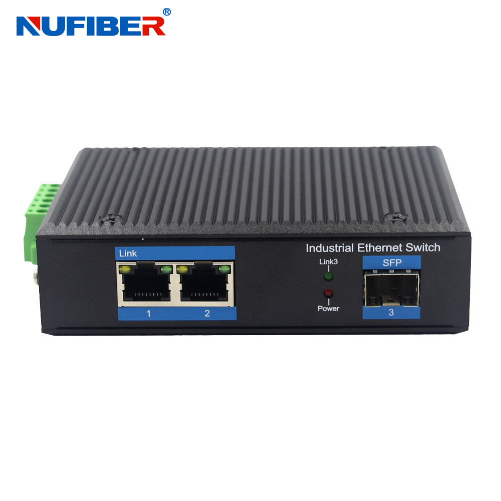 China 10 / 100 / 1000M 2 Port POE Ethernet Switch , Industrial SFP Media Converter RJ45 wholesale