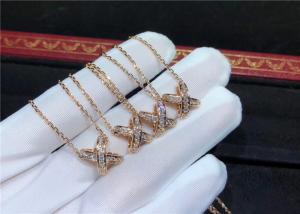 China Sophisticated 18K Gold Diamond Necklace ,  Jeux De Liens Necklace wholesale