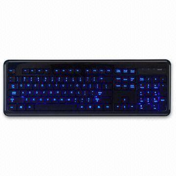 China Illuminated USB Keyboard with 2W Power Consumption, Measures 458.7 x 157.5 x 26mm wholesale