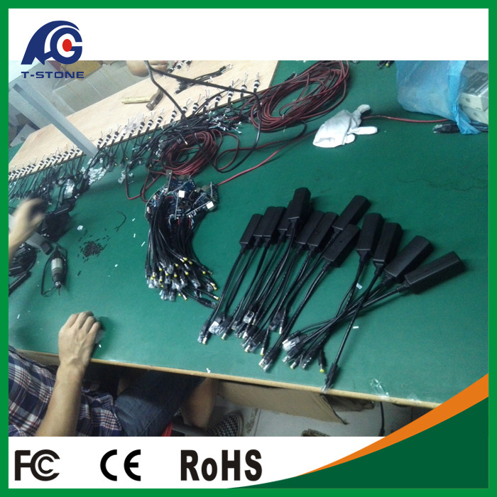 China Wholesale-10 100M PoE Splitter with IEEE 802.3af Standard &amp; 12V 1A Output &amp; DC36-57V Input wholesale
