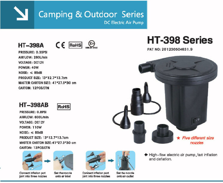 China HT-398 AC Electric Air Pump In Camping &amp; outdoor wholesale
