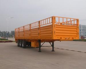 China 13m 40T 3 axles Port terminal container flat bed semi trailer with 600mm side walls and single tire-9403DT wholesale