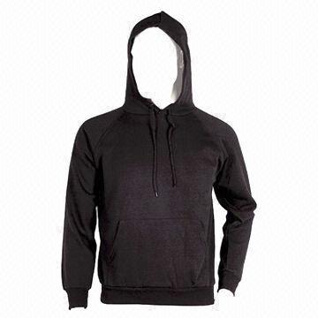 China Men's Sweater Shirt with Hood, Made of 100% Cotton Brushed wholesale