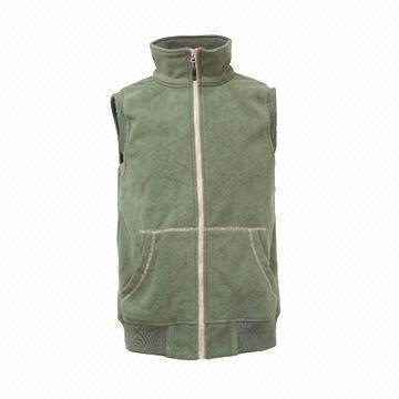 China Men's Fleece Vest, Body Warmer, with Fashionable Design, Women's Fleece Vest Jacket  wholesale