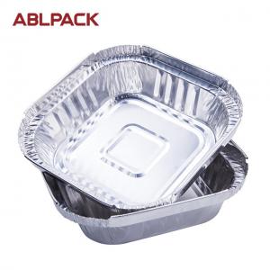 China Square Wrinkle Wall Single Disposable Package Food Aluminum Foil Container wholesale