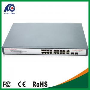China With full gigabit 16-port PoE switch 16 +4 Port desktop Fast Ethernet Switch Dahua Hikvisi wholesale