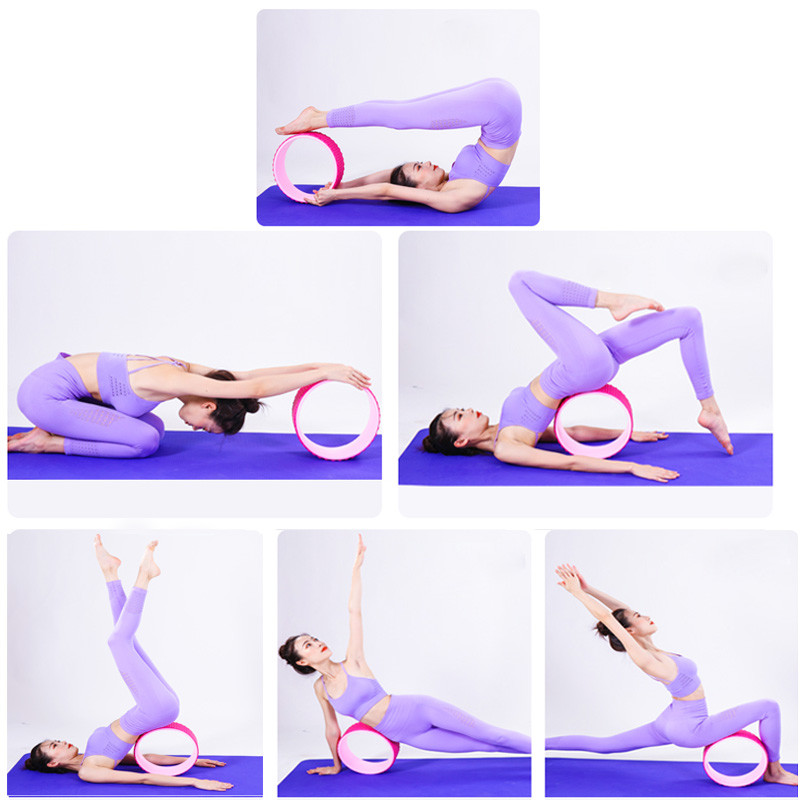 China Waist Shaping Yoga Roller Wheel Massage Yoga Wheel Back Training Yoga Circle wholesale