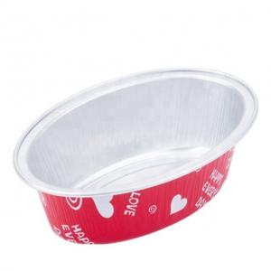 China 85ML Good Price Of Microwave Oven Safe Aluminum Food Foil Dessert Container With Pet Lid wholesale