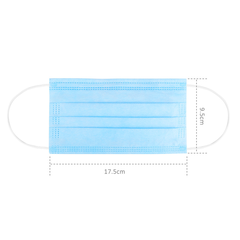 China Hospital 3 Ply Disposable Face Mask , Blue Disposable Earloop Face Mask wholesale