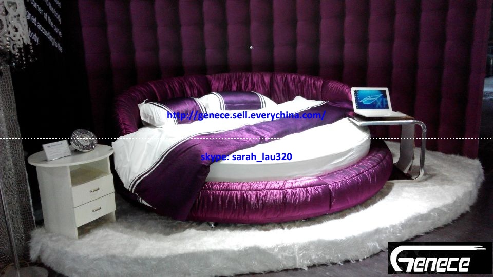 China Fabric Upholstered Round Bed New Design wholesale