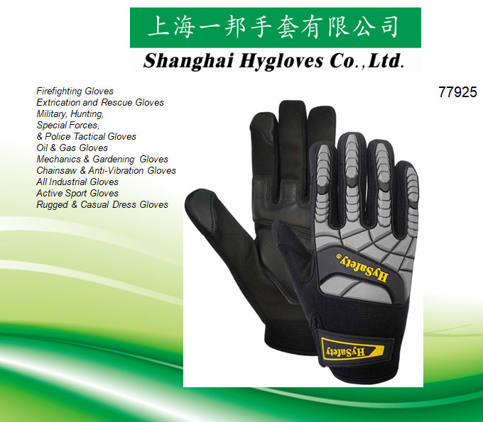 China Anti Impact Sports Mechanics Wear Gloves TPR Knuckle Protection For Heavy Duty Work wholesale