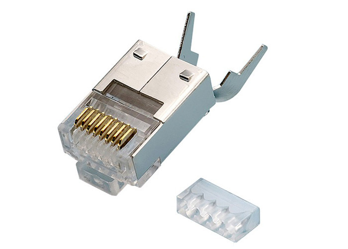 China 8 Pin Shielded Rj45 Connector , Lan Cable Connector Cable Network Accessories wholesale