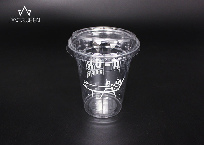 China Crack Proof Plastic Milkshake Cups , Milkshake Takeaway Cups With Lids wholesale