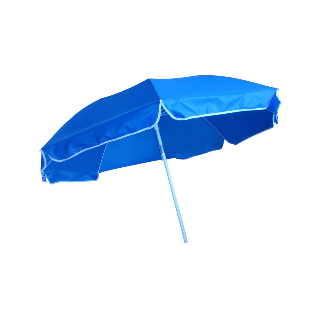 China Blue Custom Printing Windproof Beach Umbrella With Custom Logo Outdoor wholesale
