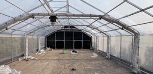 China 8m Wide PEP Film Automated Light Deprivation Greenhouse Top And Sides Ventilation wholesale