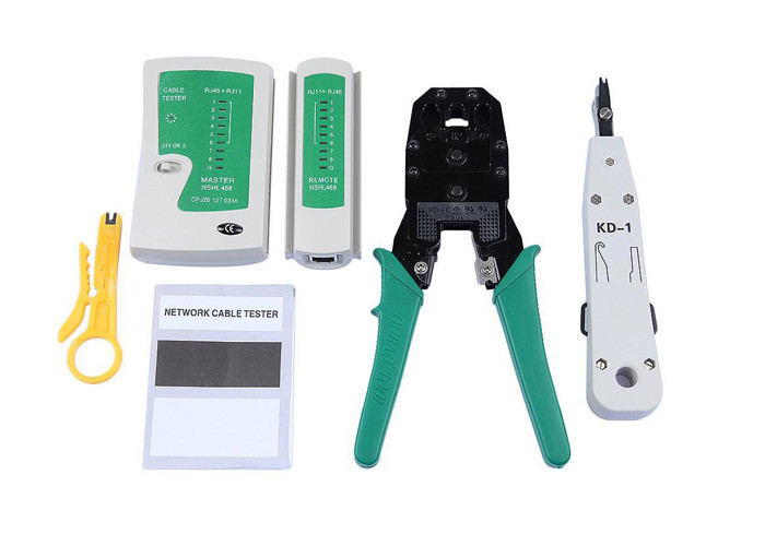 China Portable LAN Cable Accessories Network Cable Tester Tools Bag RJ45 Crimper Stripper Wire Line Detector wholesale