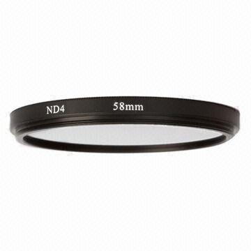 China Neutral density ND2/ND4/ND8 filter, available size of 30/37/40.5/43/46/49/52/55/58/62/67/72/77/82mm wholesale