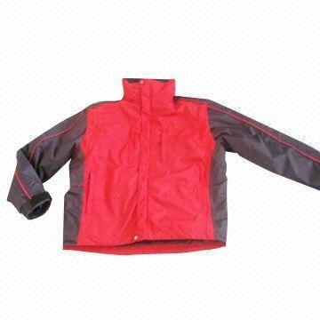China Men's Ski Jacket with 190T Polyester Lining and SBS Zippers wholesale