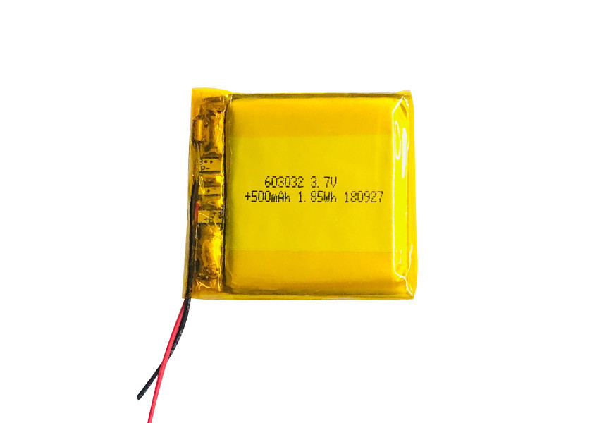 China 13g Pouch 3.7V 500mah Lipo Battery , 603032 Lithium Ion Polymer Rechargeable Battery wholesale