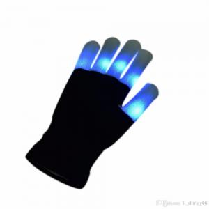 China Creative LED Finger Lighting Flashing Glow Mittens Gloves Rave Light Festive Event Party Supplies Luminous Cool Gloves wholesale