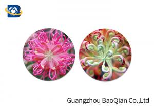 China Home Decoration 3D Lenticular Coasters Cup Placemat Beautiful Flower Pattern wholesale
