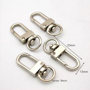 China Metal Silver Snap Key Ring Swivel Lobster Claw D Clasp Hooks Clips dog buckle For Bag Keychain rings Making DIY Accessor wholesale