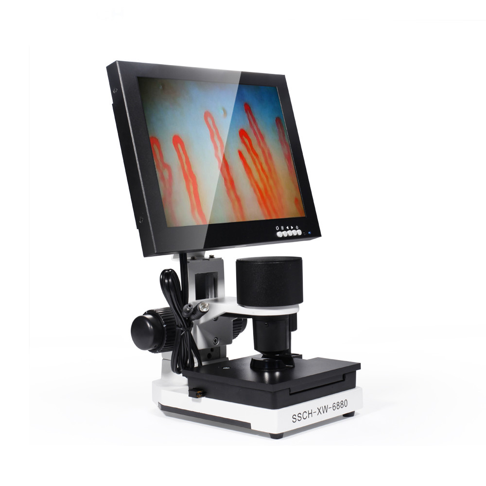 China Non Intrusive Video Capillary Microcirculation Microscope Clinic 10 Inch Blood Analysis Machine wholesale