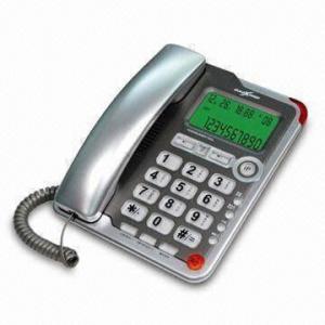 China Caller ID Phone with Big Button Two-way Handsfree Speaker and 3-alarm Function wholesale