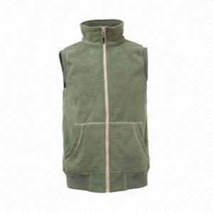 China Men's Fleece Vest, Body Warmer, with Fashionable Design wholesale
