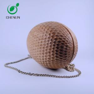 China Customized Ancient Wooden Round Sling Bag Waterproof Circle Shoulder Bag wholesale
