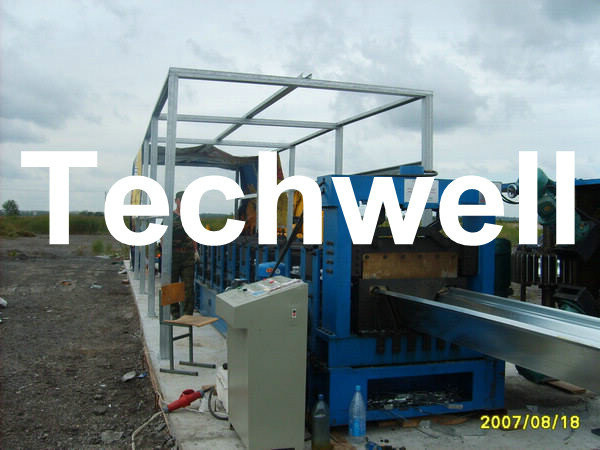China Electric Cutting 17 Stations 17.7KW Large Span Roof Panel Roll Forming Machine 45# Steel wholesale