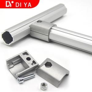 China Industrial Profile DY9 Aluminium Extruded Sections Chromed PE Lean Pipe Connector wholesale