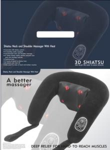 China U-Shape 3D Kneading Shiatsu Shoulder And Neck Massager, Body Massager With Heat wholesale