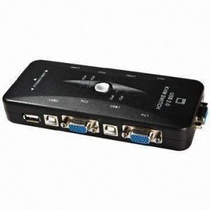 China 4-port USB Manual KVM Switch with Hot Key Function, Allows Easy to Access wholesale