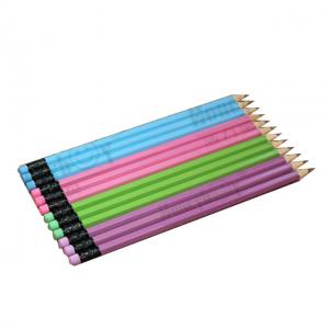 China Wholesale colorful 7inches simple hexagonal standard hb pencil with eraser for children and students wholesale